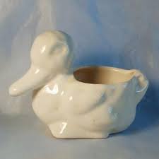 Vintage HAEGER Ivory Duck Planter | eBay