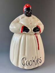 Vintage McCoy Black Americana Cookie Jar - Mantle Auctioneer