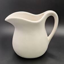 McCoy Pottery Pitcher #365 Vintage White 6 5/8" Farmhouse ...