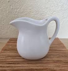Vintage Mccoy Pitcher White Ceramic Water Jug Flower Vase ...