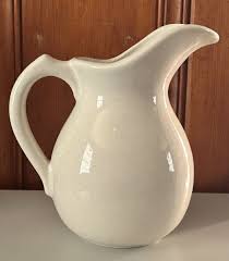 Vintage McCoy Pitcher Ivory Speckled Art Pottery USA | eBay