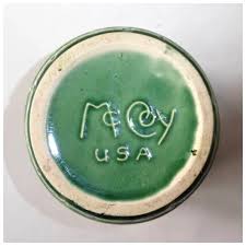 McCoy Small Green Planter w Attached Dish. For Sale at Ruby Lane