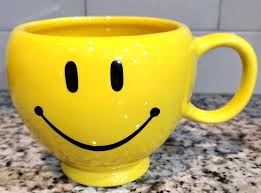 Teleflora Yellow Smiley Face Mug Planter 20 oz | eBay