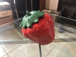 Vintage MCM Strawberry Ceramic Cookie Jar | eBay