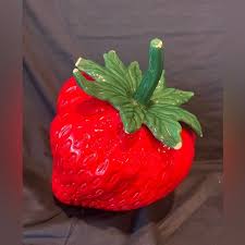 Accents | Vintage Tilted Strawberry Cookie Jar | Poshmark