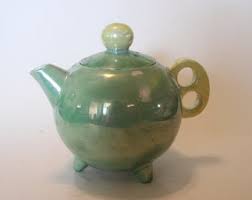 Green Lusterware Teapot, 24oz Capacity, Some Marking on ...