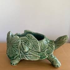MCM Mccoy Ceramic JADE Green Turtle Planter Stamped on Bottom - Etsy
