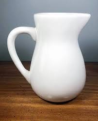 Vintage White Ceramic Pitcher Planter by FTD – Floral Blue ...
