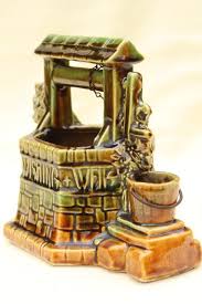 vintage McCoy pottery wishing well planter pot, cachepot for ...