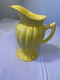 Vintage California Art Pottery Yellow Pitcher #C-617 USA | eBay