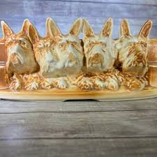 Vintage Mccoy Pottery Scotty Dog Planter or Ceramic Vase Scotties Pups Brown - Etsy