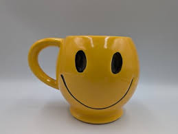 Vintage McCoy Pottery Coffee Cup Mug Happy Smiley Face Yellow Ceramic USA 1970's | eBay