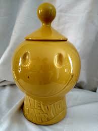 Vintage 1970's McCoy Pottery Have a Happy Day Yellow Smiley ...