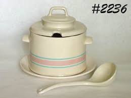 McCoy Pottery Pink and Blue Tureen Set (item #213076)