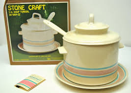 The Nelson Mccoy pottery company stone craft 3qt soup tureen set 30-0164-37 (PH) | eBay