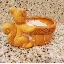 Accents | Squirrel Planter Animal Plant Pot 3 Ceramic Planter Squirrel Trinket Dish | Poshmark