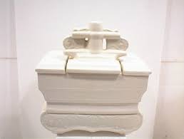 COOKIE JAR COOK STOVE MCCOY WHITE GOLD cookstove VINTAGE USA ...