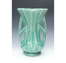 Mccoy Pottery Double Handled Strap Vase Turquoise - 12 Inches - Etsy