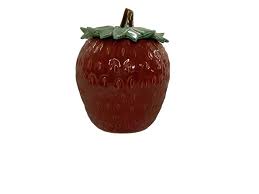 Lot - Vintage McCoy Pottery Strawberry Cookie Jar