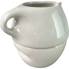 Russel Wright Vintage MCM Stacking Creamer and Sugar, White ...