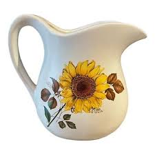 Sunflower McCoy Pottery Small Pitcher USA Vintage | eBay