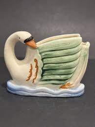 Vintage Hand Painted Occupied Japan Small Swan Planter Vase | eBay