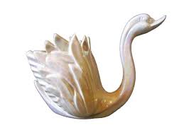 VINTAGE CREAM OPAL LUSTERWARE CERAMIC GLOSS GLAZE SWAN PLANTER MID CENTURY RETRO | eBay