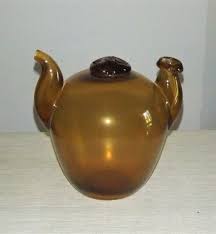 ANTIQUE AMBER CATALAN GLASS JAR | eBay