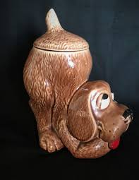 Vintage McCoy Pottery Thinking Dog Puppy Cookie Jar, #0272 ...