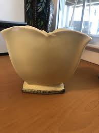 McCoy Art Pottery Yellow w/ Pink Flowers Vase Decorative ...