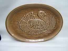 McCoy Oven Proof Turkey Platter 16.5" x 11.25" Embossed No ...