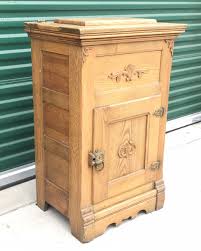 Vintage Antique Oak Raised Panel ICE BOX Cabinet Chest ...