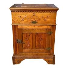 Late 19th Century Victorian Oak Floral Carved Ice Chest With ...