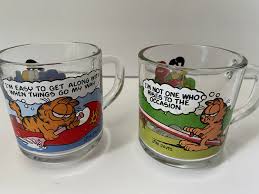 Mcdonald's Collector Series Garfield Clear Glass Handled Mugs - YOUR CHOICE #5030 - Etsy Denmark