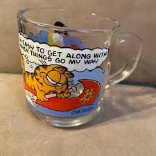 Vintage Glass Garfield Mcdonald's Mug 80s 70s - Etsy