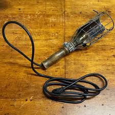 Antique Trouble Light with Wooden Handle | Early 1900s – Mad ...