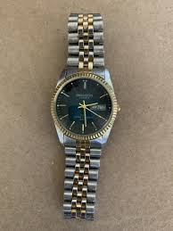 Swanson Japan Watch Two Tone Linked Band Green/Blue Mens Watch Womens Unisex | eBay