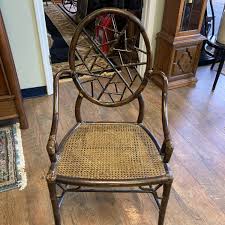 Mcguire Furniture Cracked Ice Rattan Chair with Forntuny ...
