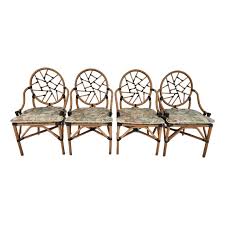 Set of Four Mid 20th Century McGuire Attributed Rattan and ...