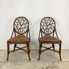Pair Boho Modern Side Chairs - AptDeco