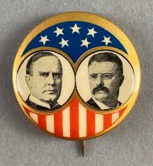 Sold at Auction: McKinley and Roosevelt Presidential Pin ...