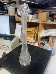 Vintage Clear Mcm Swung Vase 15.5” | eBay