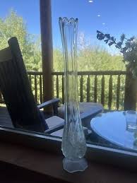 Antique MCM Clear Glass Swung Vase | eBay