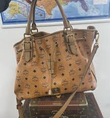 MCM Shoulder Bag One Size Brown Leather With Drawstring! | eBay