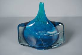 Vintage MDINA Glass Vase Fish Vase Michael Harris Malta 80s ...