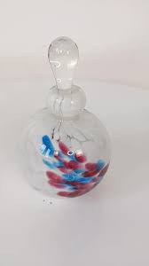 Vintage Mdina Art Glass Perfume Bottle: Signed Maltese ...