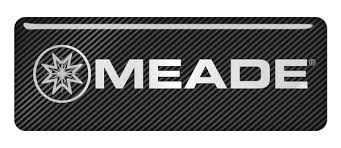 Meade 2.75"x1" Chrome Effect Domed Case Badge / Sticker Logo ...