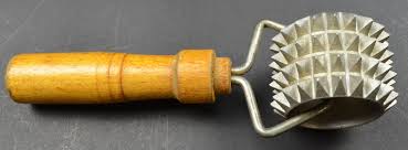 Meat Tenderiser | Dough Docker, Metal, Wood handle