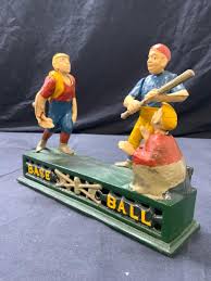 Sold at Auction: Antique Metal Baseball Coin Bank