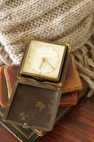 Antique green small box clock West Germany made W930 - Shop goldsilverbaby Storage - Pinkoi